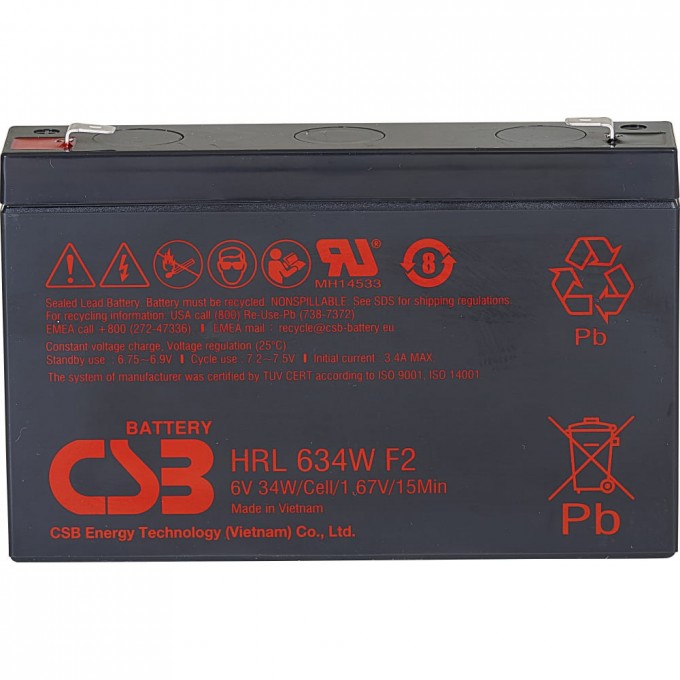 Аккумулятор для ИБП CSB HRL634W F2 FR 2062935