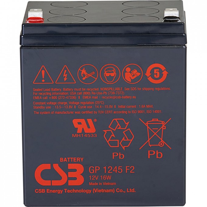 Аккумулятор для ИБП CSB GP1245 (12V16W)
